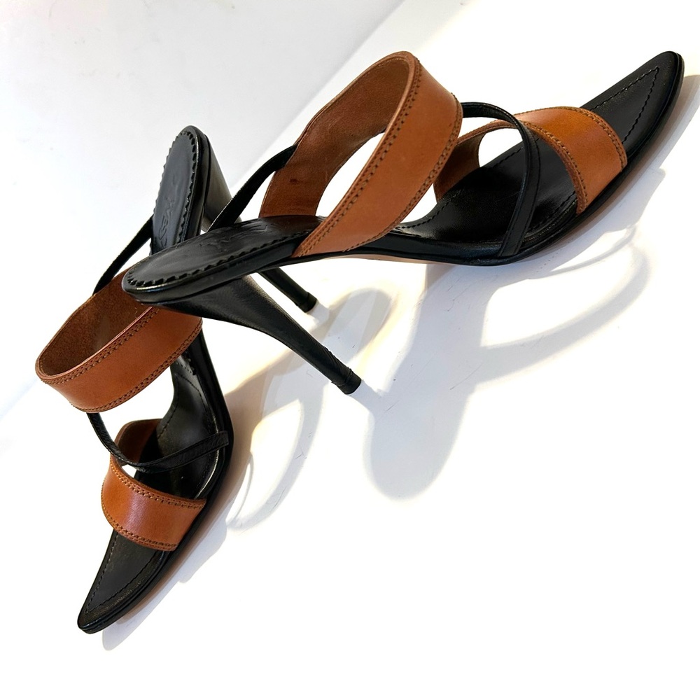 Yves Saint Laurent Leather Heels Worn Once Size 37-1/2 (7). Made in Italy. - Picture 13 of 14